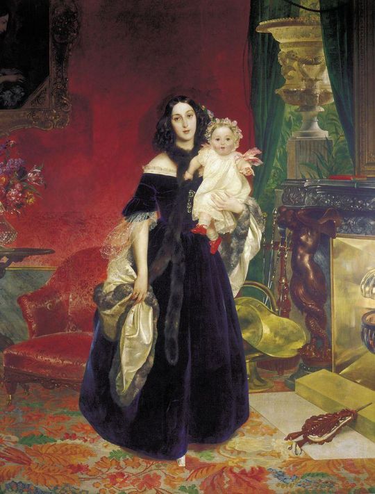 Портрет М.А.Бек с дочерью М.И.Бек.