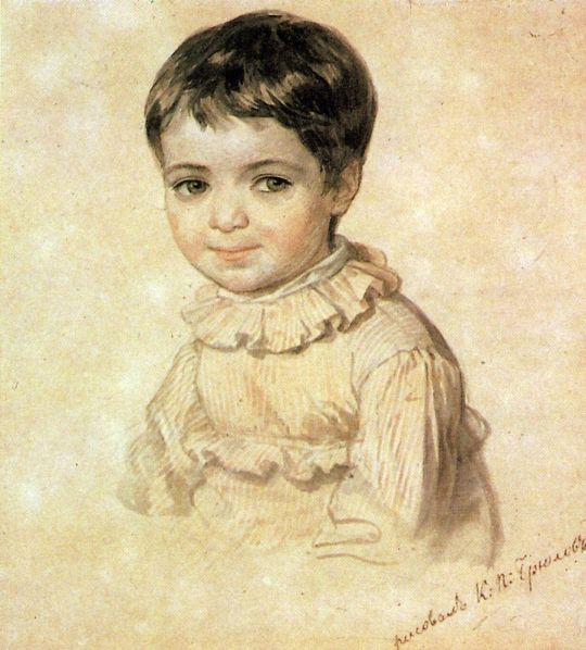 Портрет М.П.Кикиной в детстве.
