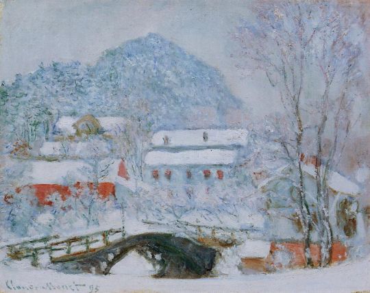 Деревня Сандвикен в снегу