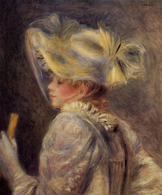 Женщина в белой шляпе  