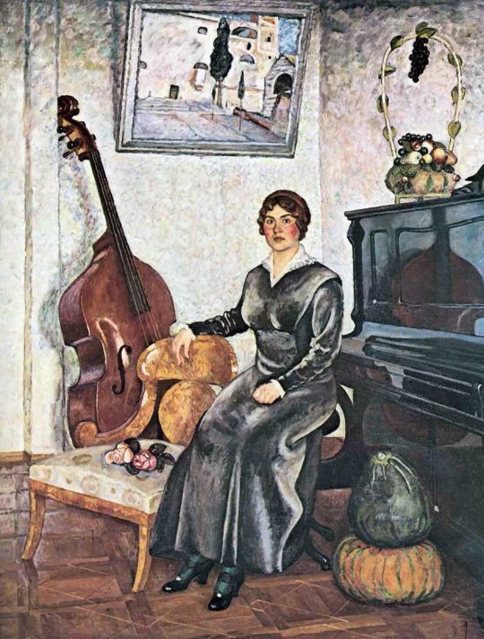 1915 Дама с контрабасом.