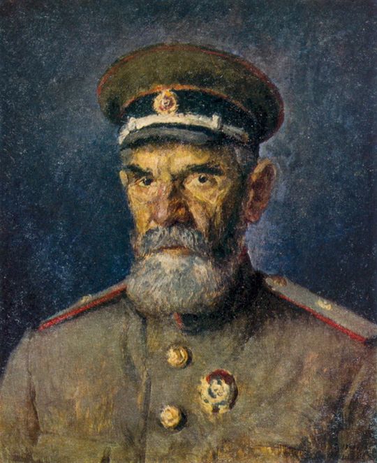 1943 Портрет генерал-майора медицинской службы А.Р.Злобина. Х., м. 61х52 Волгоград