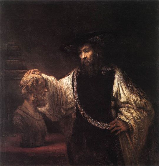 Аристотель с бюстом Гомера