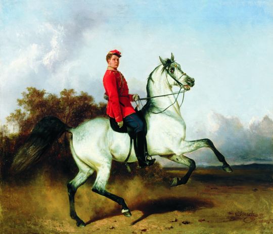 Лейб-гусар на коне (Портрет К.А.Дружинина)