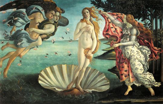 Рождение Венеры (ок.1485) (280 х 180) (Флоренция, Уффици)