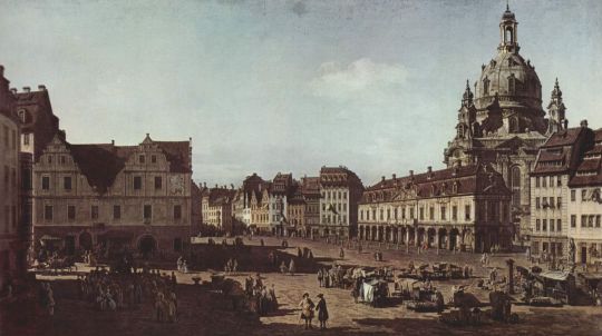 Вид Дрездена, новый рынок со стороны Моритцштрассе (1752)