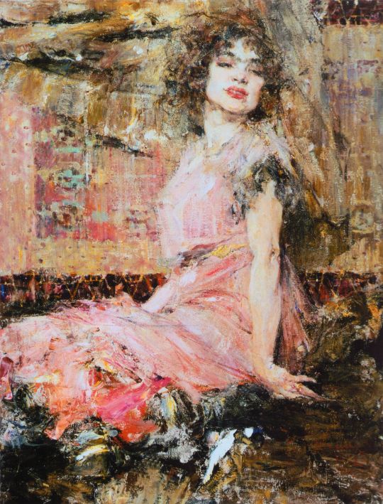 Дама в розовом (Портрет Н.Подбельской) (1912)