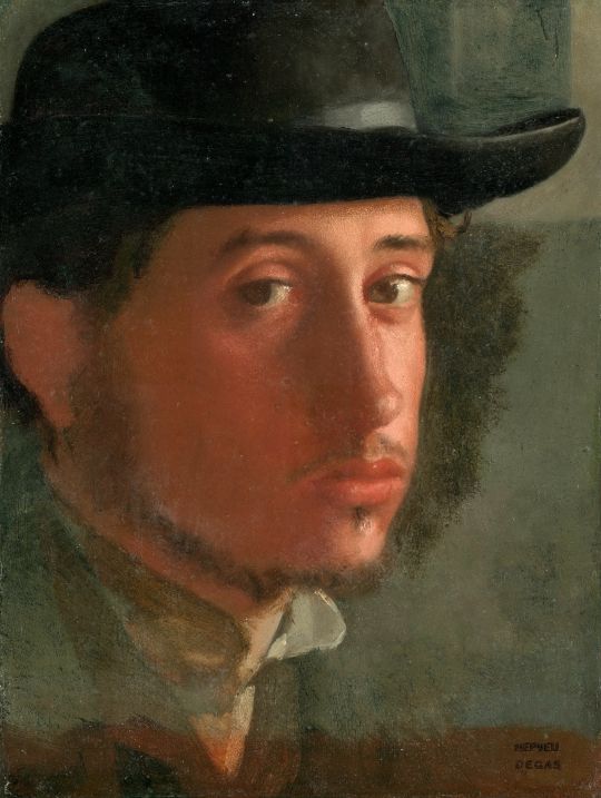 Автопортрет в мягкой шляпе (1858) (21 х 16.2) (Лос-Анжелес, музей Пола Гетти)