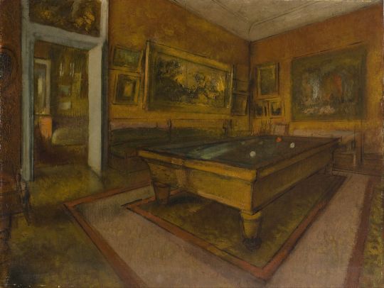 Бильярдная комната в Менила-Юбер (1892) (50 х 65) (Париж, музей Орсэ)