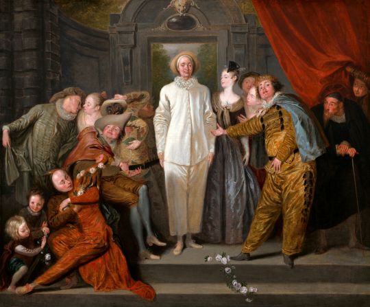 Итальянские комедианты (ок.1720) (63.8 х 76.2) (Вашингтон, Нац. галерея)