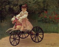 Жан Моне на трёхколёсном велосипеде-коне