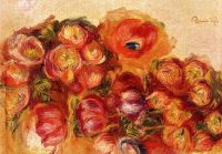 Эскиз цветов - анемонов и тюльпанов