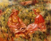 Две женщины в траве  