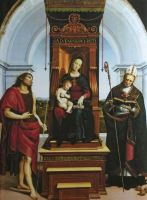 Мадонна с младенцем на троне со св. Иоанном Крестителем и Николаем Мирликийским