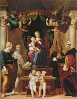 Мадонна с младенцем, святыми и ангелами (Мадонна под балдахином)