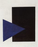 Супрематизм с синим треугольником и черным треугольником