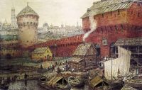 Спасские Водяные ворота Китай-города в XVII веке.