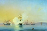Бой 44-пушечного фрегата Флора с тремя турецкими пароходами у мыса Пицунда 9 ноября 1853 года