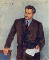 Портрет писателя Константина Михайловича Симонова.