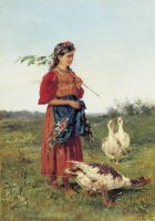 Девочка с гусями. 1875