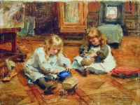 Дети, играющие в мастерской. 1880-е