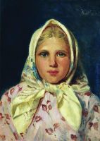 Девочка в платке (Портрет девочки). 1870-е