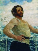 Портрет писателя Л.Н.Андреева на яхте. 1912
