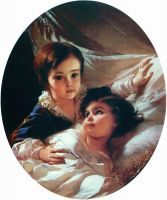 Портрет двух детей (из семьи Толстых). 1854