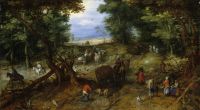 Лесная дорога с путниками (1607) (Нью-Йорк, Музей Метрополитен)