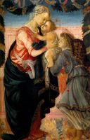 Мадонна с младенцем и ангелом (1467-1468) (110x70) (Аяччо, Музей искусства)