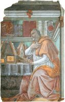 Св.Августин (ок.1480) (фреска) (152 x 112) (Флоренция, Огниссанти)