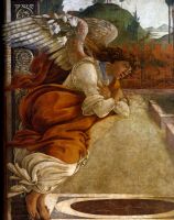 Благовещение (1481) (243 x 555) (Флоренция, Уффици)_деталь. Архангел Гавриил