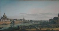Вид Дрездена с правого берега Эльбы на Мост Августа (1747)