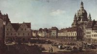 Вид Дрездена, новый рынок со стороны Моритцштрассе (1752)