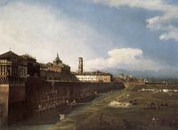 Вид на королевский дворец в Турине с западной стороны (1745)
