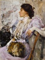 Портрет неизвестной (Дама в лиловом). Этюд (1908)