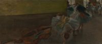 Танцовщицы в комнате с контрабасом (ок.1882-1885) (39.1 х 89.5) (Нью-Йорк, Метрополитен)