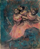 Три танцовщицы в красном (1896) (65.9 х 54.4) (Курасики, музей Охары)
