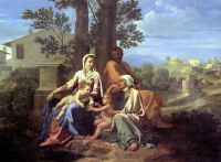 Святое семейство со свв.Елизаветой и Иоанном Крестителем (ок.1650) (94 х 122) (Париж, Лувр)