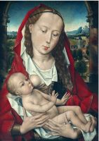 Мадонна с младенцем (ок.1475) (40 x 29) (Брюссель, Королевский музей изящ.искусств)