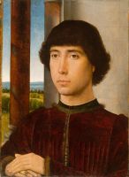 Портрет молодого человека (ок.1482) (40 x 29) (Нью-Йорк, Метрополитен)