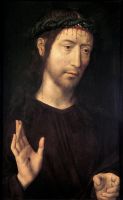 Христос-Страстотерпец (Муж скорбей) (левая створка диптиха) (1480-е) (53.4 x 39,1) (Генуя, Палаццо Бьянко)