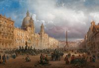        [A Bustling Market on the Piazza Navona in Rome]
