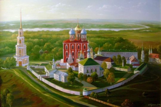 Вид на Рязанский Кремль.