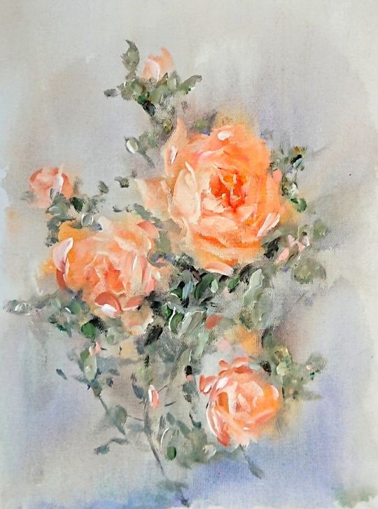Чайные розы.худ.А.Джанильятти