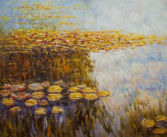 Водяные лилии, N4, вольная копия картины Клода Моне