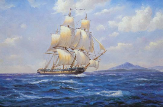 Вольная копия картины Дерека Гарднера (Derek Gardner) «Sailing ship the Captain Horatio Nelson»