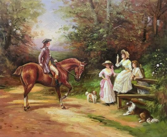   . . Heywood Hardy. A Meeting By The Stile