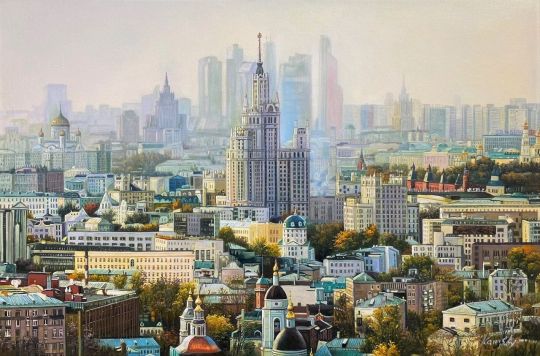 Москва как на ладони. Вид на город с высоты птичьего полёта