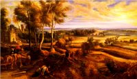Осенний пейзаж у замка Стэн.копия Рубенса.худ.С.Минаев